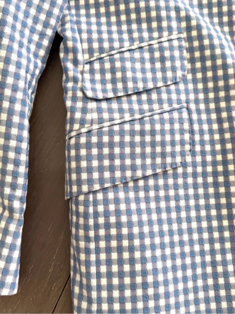 Tom James Gingham Custom Blazer City Signs Mens Sz 42R - Picture 5 of 11